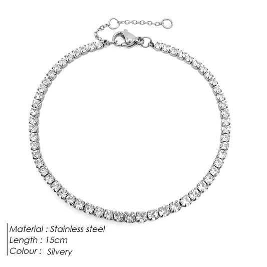 EmpressGleam™ Zirconia Tennis Bracelet – Timeless Sparkle, Effortless Sophistication